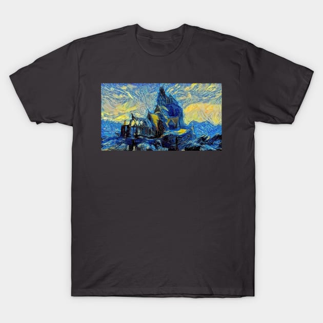 Dragonsreach Skyrim Starry Night T-Shirt by Starry Night